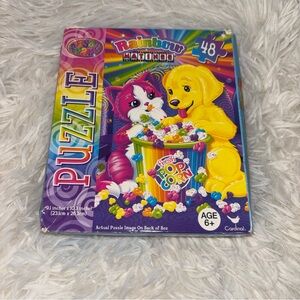 Lisa Frank Blue Box with Rainbow Popcorn Characters